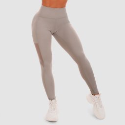 GymBeam Colanți pentru femei Mesh Panel Grey XS