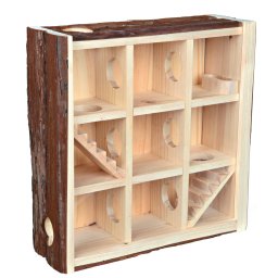 Turn De Joaca Pentru Rozatoare, Cu Camere, Lemn, 30x30x10 cm, 61709