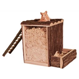 Turn De Joaca Si Vizuina Pentru Hamsteri, Lemn, 25x24x20 cm, 62002