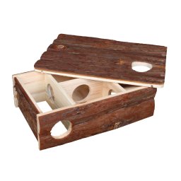 Casuta Labirint Pentru Rozatoare, Leif, Lemn, 35x11x25 cm, Maro, 6201