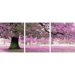 Set 3 picturi pe numere, cu sasiu, Noiembrie cald, 50x120 cm