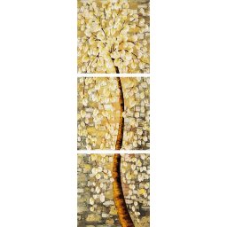 Set 3 picturi pe numere, cu sasiu, Copacul fericirii, 50x150 cm