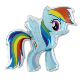 Balon Folie Figurina Rainbow Dash My Little Pony, 84cm, L162