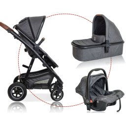 Carucior 3 in 1 Simplex, Grey Melange