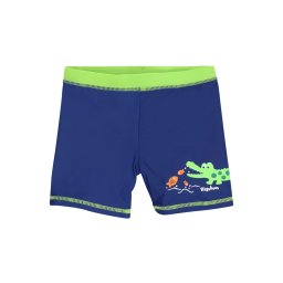 PLAYSHOES Șorturi de baie 'Krokodil' albastru regal / verde neon / portocaliu pastel