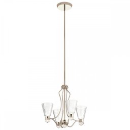 Lustră Kayva QN-KAYVA9-PN, 24W LED, IP44, H:min 59,3 cm - max 150,7 cm, L:50,3 cm, metal nichel