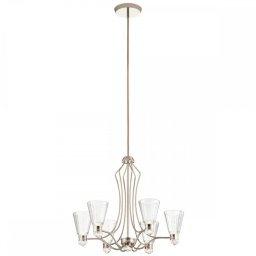 Lustră Kayva QN-KAYVA13-PN, 36W LED, IP44, H:min 72,3 cm - max 163,7 cm, L:71,1 cm, metal nichel