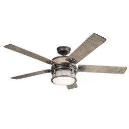 Ventilator rustic Ahrendale, fier/sticla, D-152 cm, KLF-AHRENDALE-60-AVI