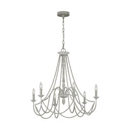 Candelabru traditional din metal gri Maryville, 6x60W, E14, H:839-2406mm, FE-MARYVILLE6