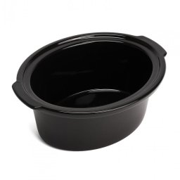 Vas ceramica pentru Slow Cooker, compatibil cu modelul HSCK-C57IX, 5.7 l, Negru