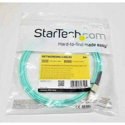 StarTech.com 2m Fiber Optic Cable - 10 Gb Aqua - Multimode Duplex 50/125 - LSZH - LC/SC - OM3 - LC to SC Fiber Patch Cable (A50FBLCSC2) - patch cable - 2 m - aqua