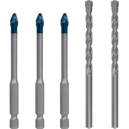 Set 5 burghie HEX-9 EXPERT pentru placi ceramice, diametru 6 mm
