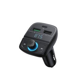 Modulator FM UGREEN CD229 FM transmitter, Bluetooth 5.0, USB QC 3.0, USB-C PD, microSD (black)