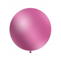 Balon latex jumbo roz metalizat 83 cm