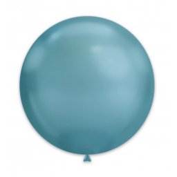 Set 2 baloane latex chrome albastru 38 cm