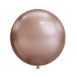 Set 2 baloane latex chrome rose gold 38 cm