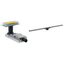 Set rigola dus 6.5-9cm Geberit CleanLine cu capac 30-90cm metal periat