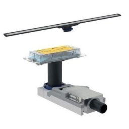 Set rigola dus 9-20cm Geberit CleanLine cu capac 30-90cm metal periat