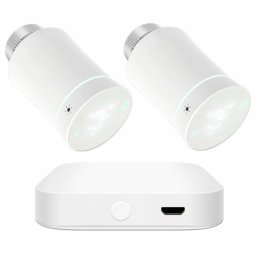 Secutek Cap termostatic inteligent și kit gateway ZigBee 3.0 2x Cap termostatic alb + 1x Gateway