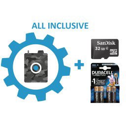 Configurare cameră de vânătoare + card SD de 32 GB + baterie