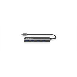 IcyBox 4x Port USB Type-C™ Hub, LED for Power, Premium aluminium case