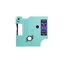 Etichete cu sclipici compatibile DYMO LabelManager, 12 mm, alb pe argintiu, pentru organizare eleganta si decor, PR3DB5