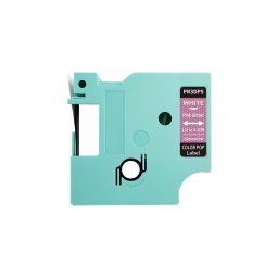 Etichete cu sclipici compatibile DYMO LabelManager, 12 mm, alb pe albastru, pentru hobby si organizare personala, PR3DP5