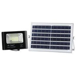 Reflector LED cu panou solar V-TAC SKU-94006, 12 W, 6000K, 550 lm, 5000 mAh, Negru