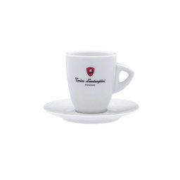 Set cafea dubla Tonino Lamborghini, alb, 6 cesti si 6 farfurii