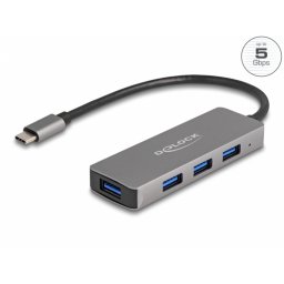HUB USB 3.2 Gen1 type C la 4 x USB-A, Delock 63173