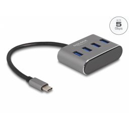 HUB USB 3.2 Gen1 type C la 4 x USB-A, Delock 63223
