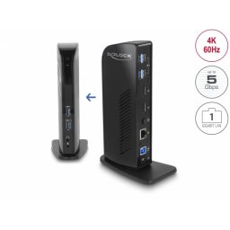 Docking station Dual DisplayPort 4K / USB 3.2 / LAN / Audio (Displaylink), Delock 87728