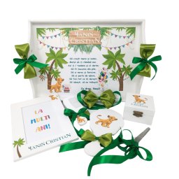 Set tavita mot personalizata, tematica Safari, 7 piese - DSPH302001