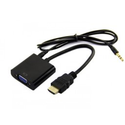 Convertor HDMI A tata la VGA mama, cu sunet