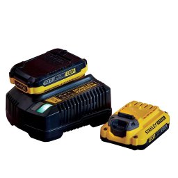 Kit baterie + incarcator 18V, Stanley Fatmax V20, SFMCB12D2, 1 x incarcator, 2 x acumulatori 2.0 Ah
