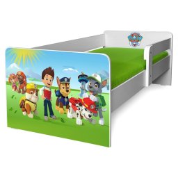 Pat copii Paw Patrol P1 2-12 ani cu protectie laterala detasabila