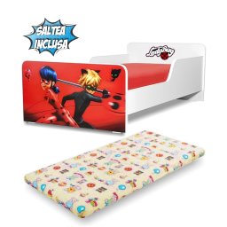 Pat copii Start LadyBug 2-12 ani cu saltea inclusa