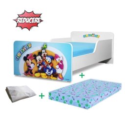 Pat Start Clubhouse Baieti 2-12 ani + saltea 160x80x12 cm + husa impermeabila