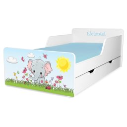 Pat copii Elefantel 2-12 ani cu sertar