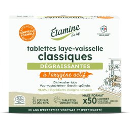 Tablete eco clasice pentru masina de spalat vase, cu oxigen activ, fara parfum Etamine