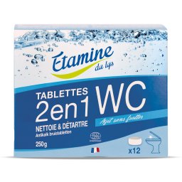 Tablete BIO 2 in 1 curatare si detartrare toaleta, fara parfum Etamine