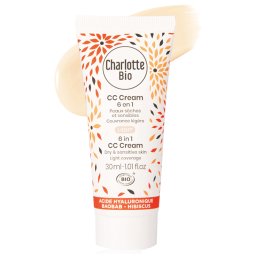CC cream BIO 6 in 1 Light(piele uscata si sensibila), cu acid hialuronic si baobab Charlotte Bio