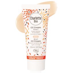 CC cream BIO 6 in 1 Nude(piele uscata si sensibila), cu acid hialuronic si baobab Charlotte Bio