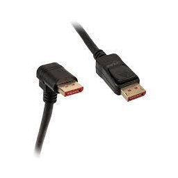 InLine 8K (UHD-2) DisplayPort Kabel, nach unten gewinkelt, schwarz - 2m