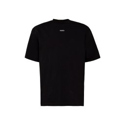 HUGO Tricou 'Dapolino' negru / alb