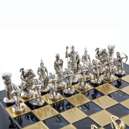 Set sah piese si tabla din metal - Arcasii (mare)