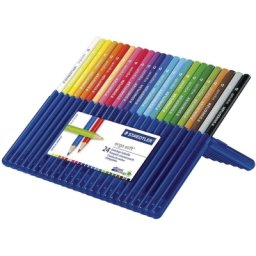 Creioane colorate Ergosoft, cutie tip suport, 24 culori/set Staedtler