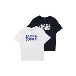 Jack & Jones Junior Tricou albastru / albastru noapte / alb