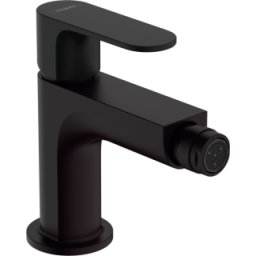 Baterie bideu Hansgrohe Rebris S ventil pop-up negru mat