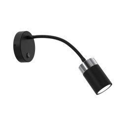 Veioză flexibilă JOKER 1xGU10/8W/230V negru/crom mat
